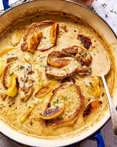 Apple Cider Braised Pork Chops