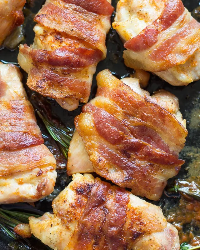 Bacon Wrapped Chicken Thighs