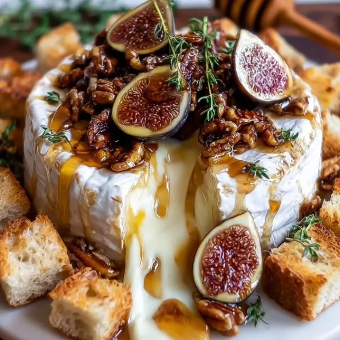 Baked Brie with Honey and Walnuts