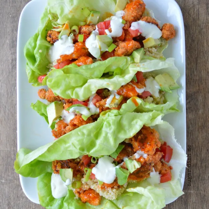 Buffalo Chicken Lettuce Wraps