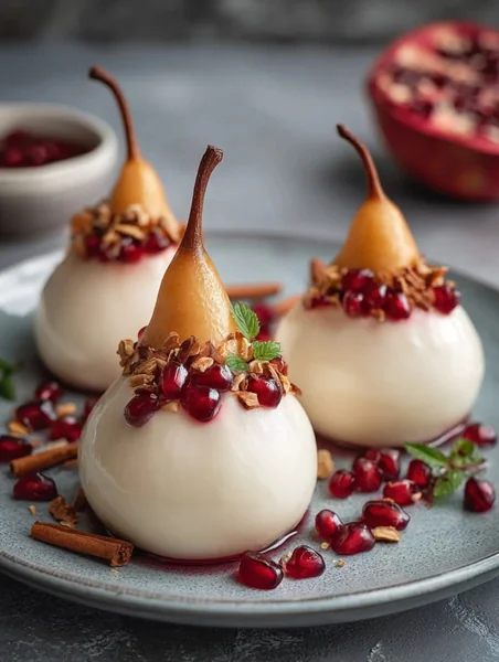 Champagne Poached Pears