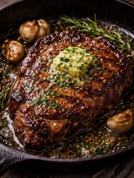 Classic Pan Seared Ribeye Steak