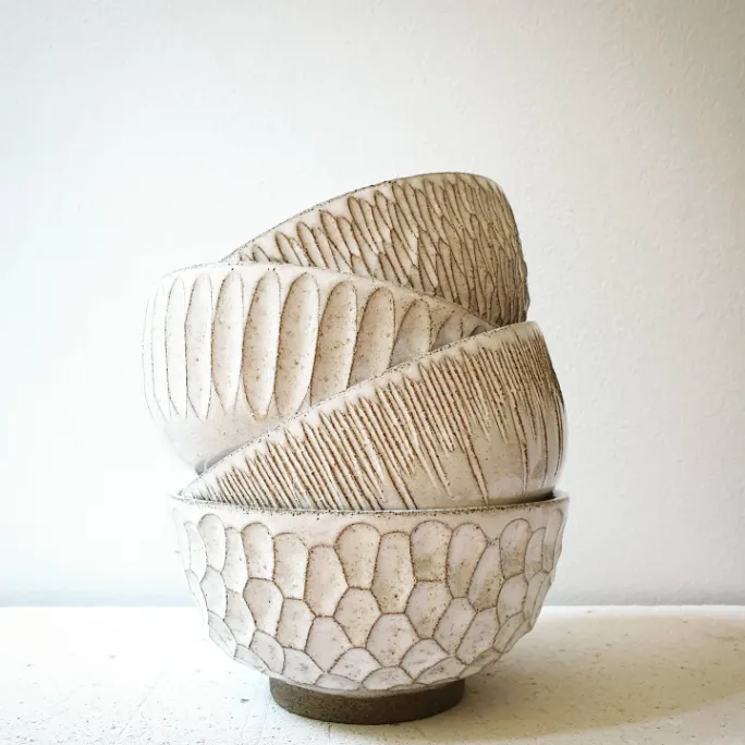 Classic White Ceramic Soup Bowl Set