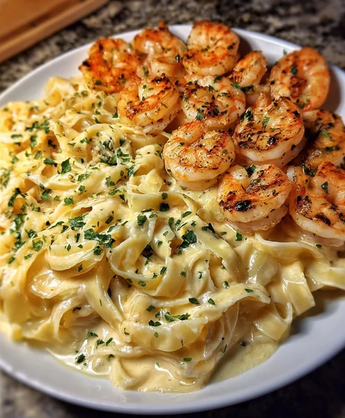 Creamy Garlic Shrimp Pasta