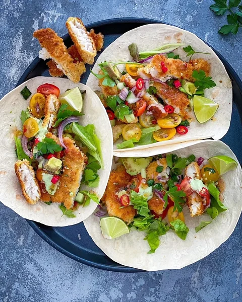 Crispy Fish Tacos with Mango Salsa