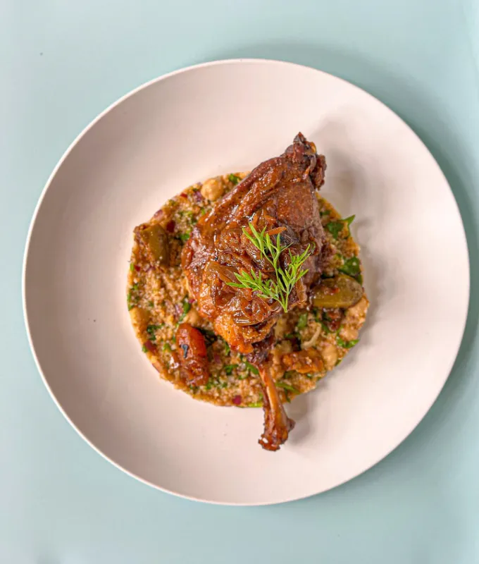 Duck Tagine with Figs and Walnuts