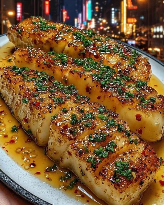 Garlic Butter Cod with Asparagus