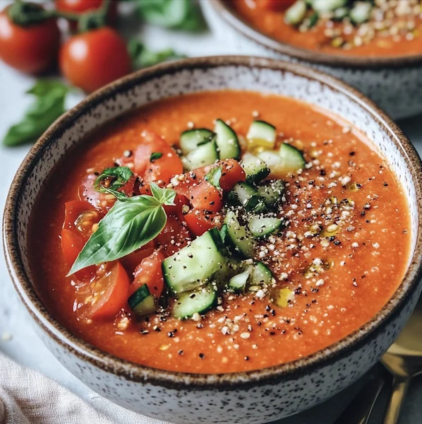 Gazpacho with Crusty Bread
