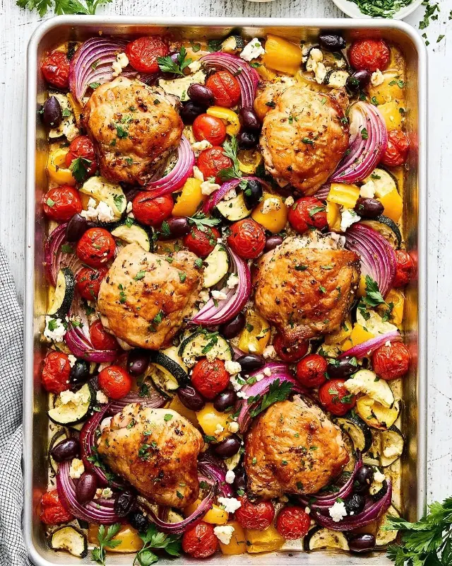 Greek Chicken Sheet Pan