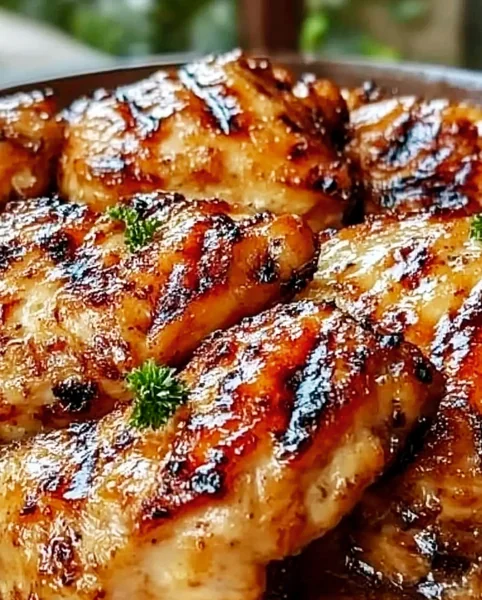 Grilled Honey Garlic Chicken Thighs
