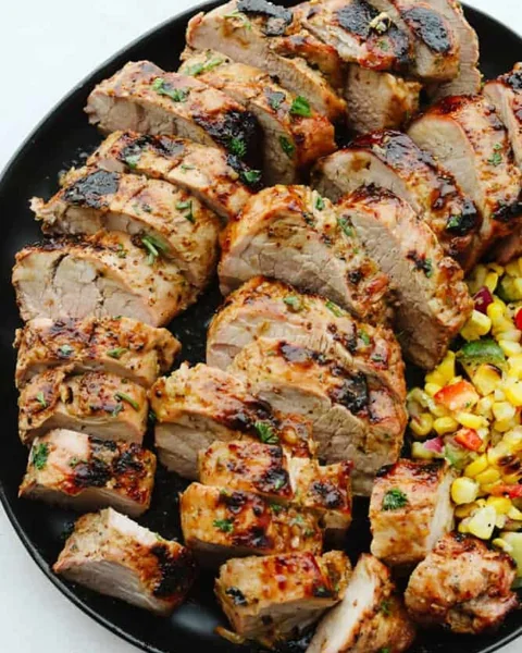 Grilled Pork Tenderloin with Apple Glaze