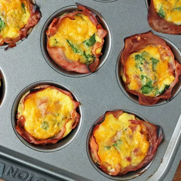 Ham and Cheese Egg Cups