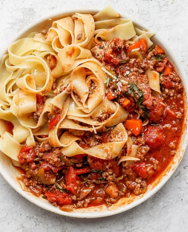 Homemade Pappardelle with Bolognese