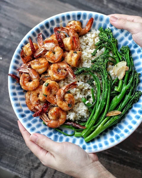 Honey Garlic Shrimp Bowl