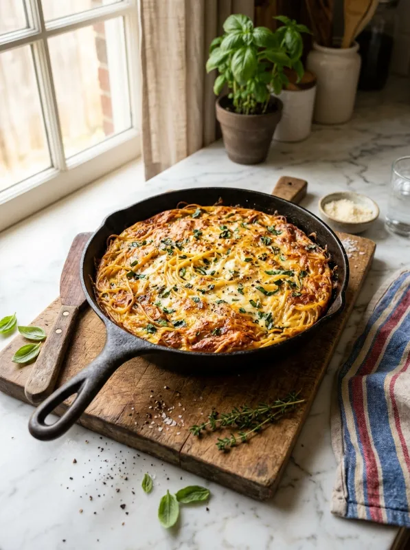 How to Turn Leftover Pasta Into a Brand-New Dinner Using the Frittata Method