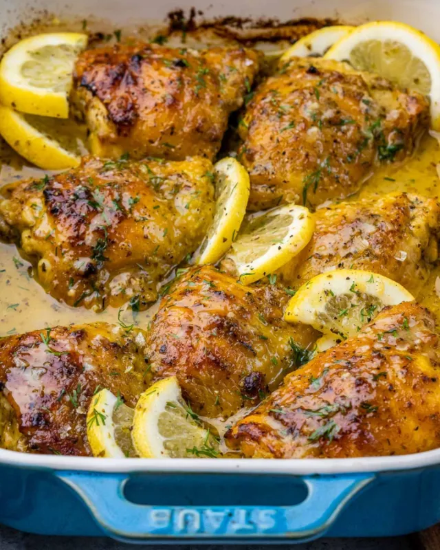 Lemon Herb Roasted Chicken Thighs