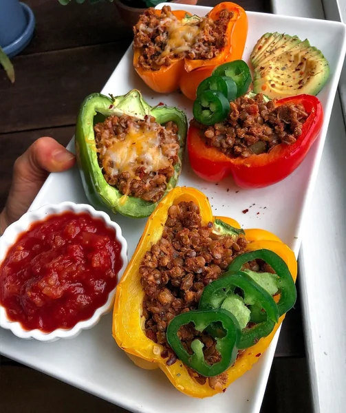 Lentil Stuffed Peppers