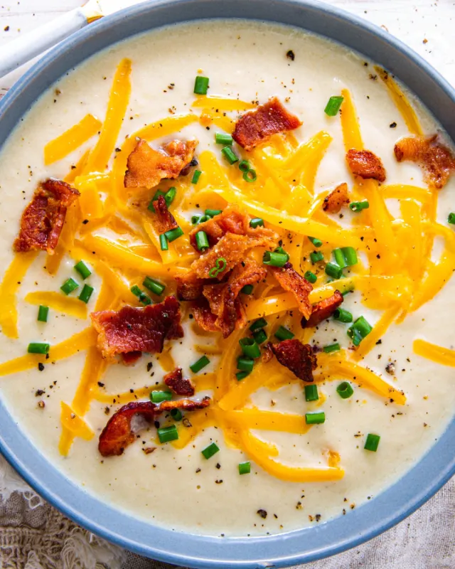 Loaded Cauliflower Soup