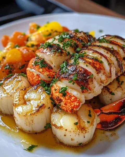 Lobster Tail with Garlic Herb Butter