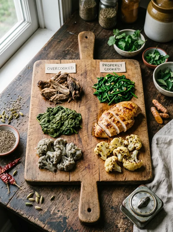 Overcooking Vegetables and Proteins