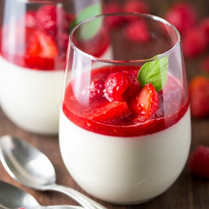 Panna Cotta with Berry Sauce