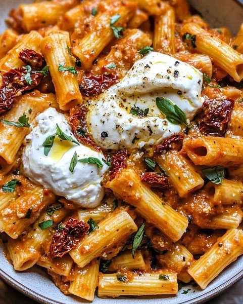 Pesto Pasta with Burrata