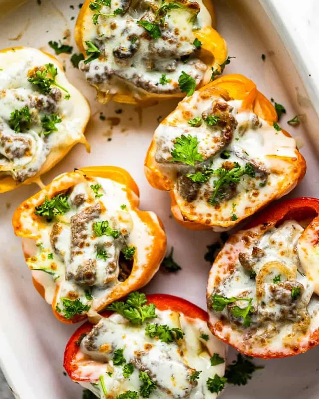 Philly Cheesesteak Stuffed Peppers