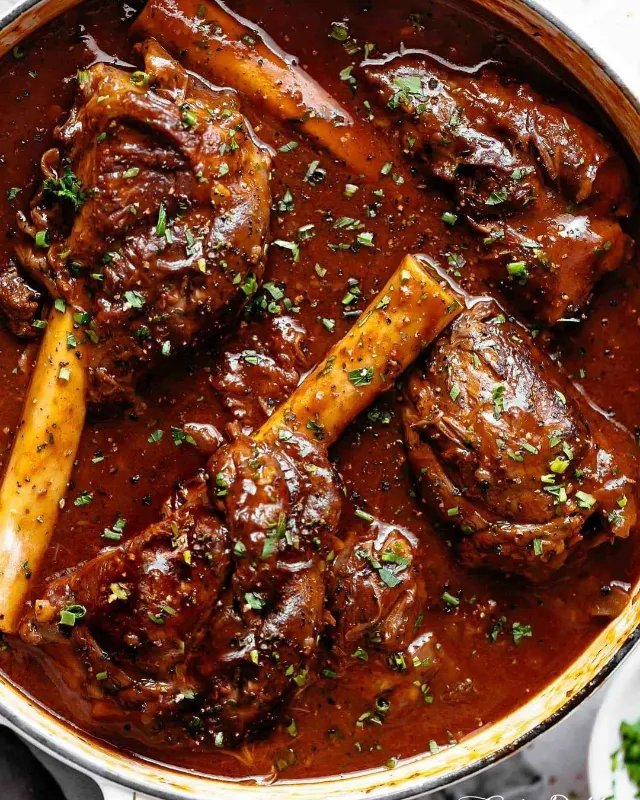 Red Wine Braised Lamb Shanks