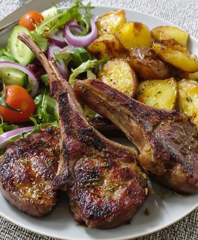 Roasted Lamb Chops with Herbs