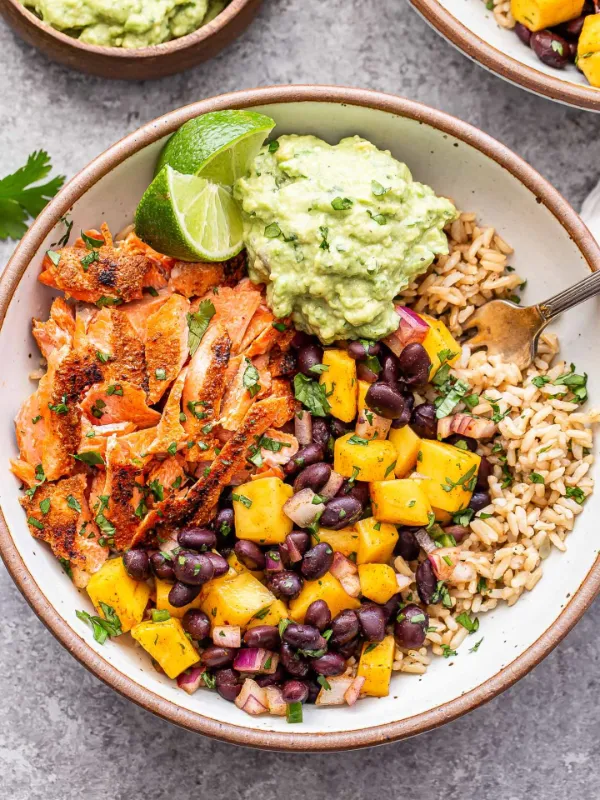 Salmon Teriyaki with Brown Rice