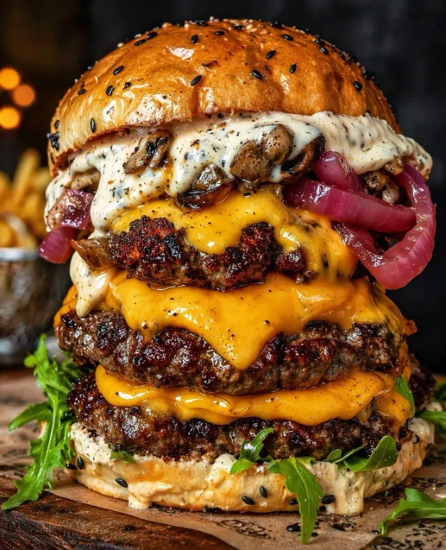 Smothered Cheese Burgers