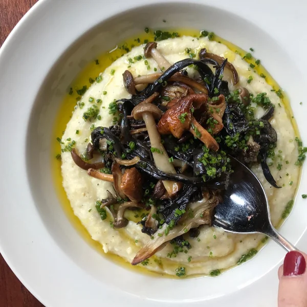 Soft Polenta with Braised Mushrooms