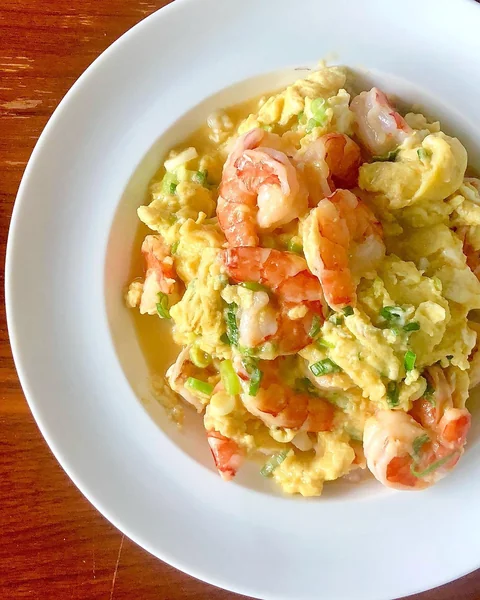 Soft Scrambled Eggs with Spinach and Feta