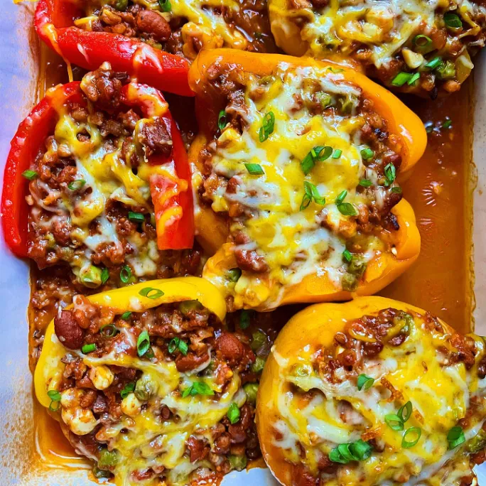 Southwest Bean Stuffed Peppers