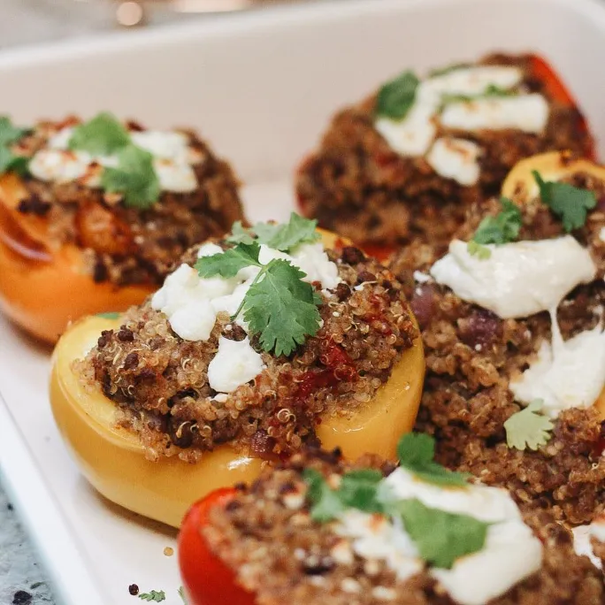 Stuffed Bell Peppers with Spiced Rice