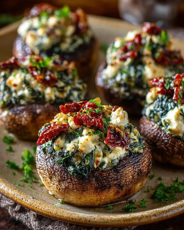 Stuffed Mushroom Caps
