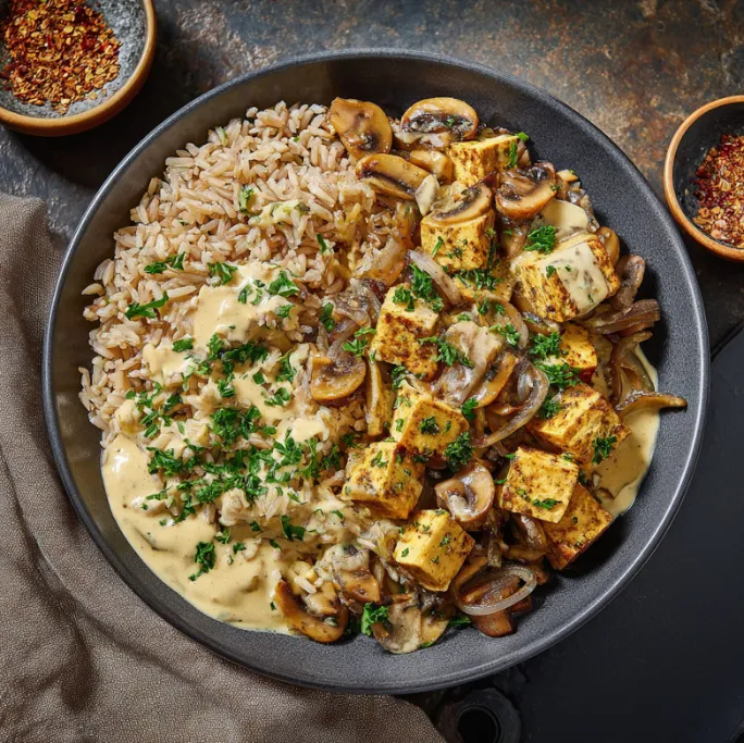 Tofu and Mushroom Hot Pot