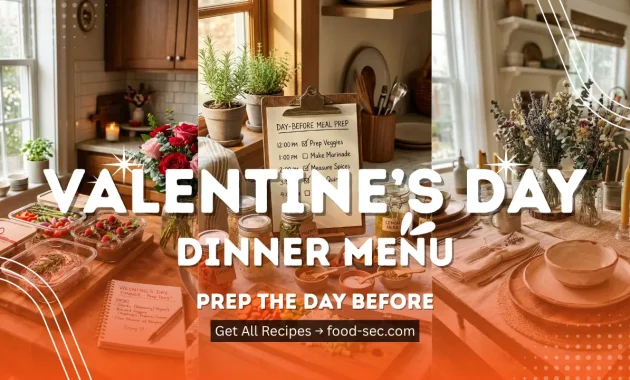 Valentine's Day Dinner Menu: Prep the Day Before