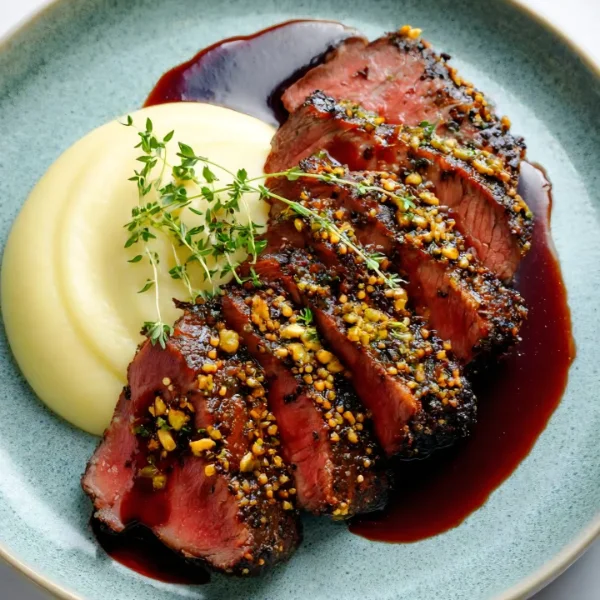 Beef Tenderloin with Red Wine Reduction