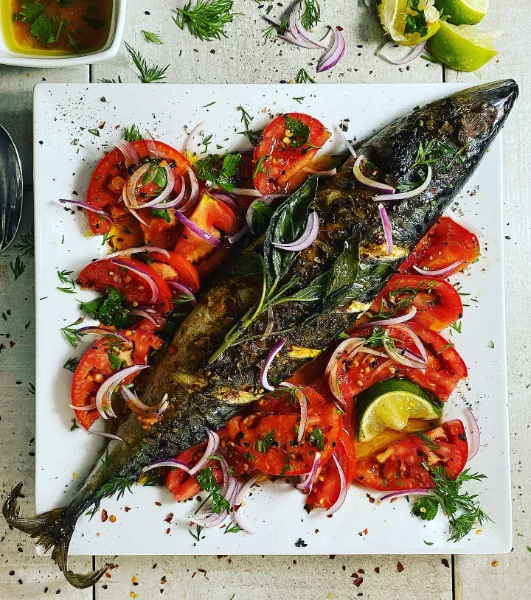 Moroccan Whole Baked Mackerel Moroccan Whole Baked Mackerel