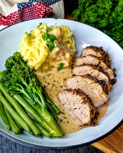 Mustard Crusted Pork Tenderloin