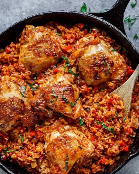One Pan Chicken and Rice