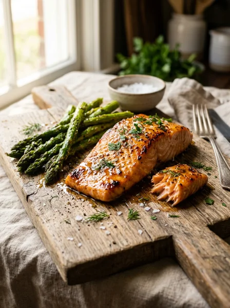 Recipe 6: Honey Glazed Salmon with Asparagus