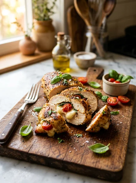 Recipe 7: Caprese Stuffed Chicken Breast