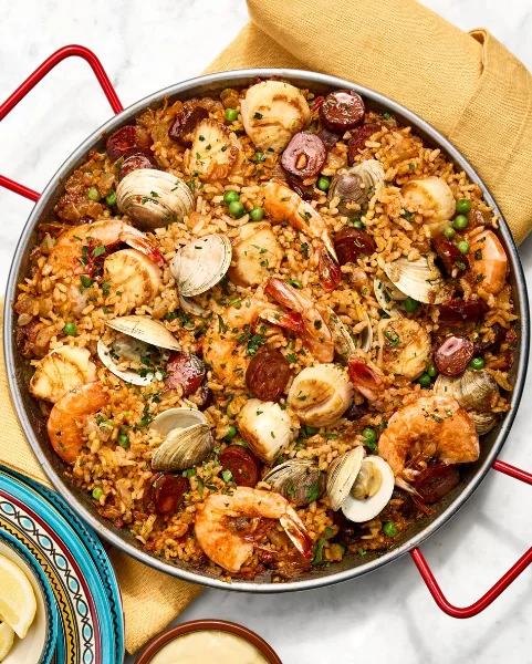Saffron Infused Seafood Paella
